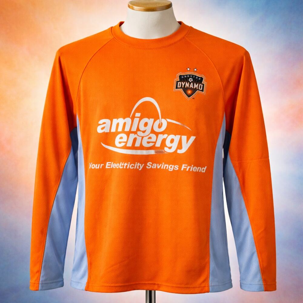 Houston Dynamo MLS Football Soccer Long Sleeve Jersey Shirt XL